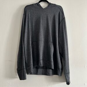 Brooks Heathered Grey Spacedye Pullover Hoodie Lightweight Sweatshirt Size XXL